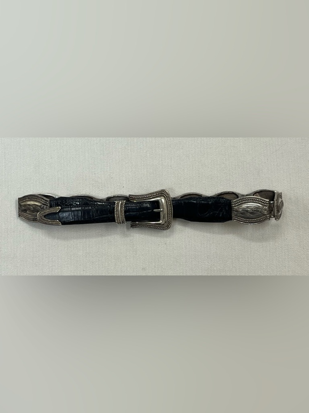 Vintage Brighton 40203 Black Leather Belt
